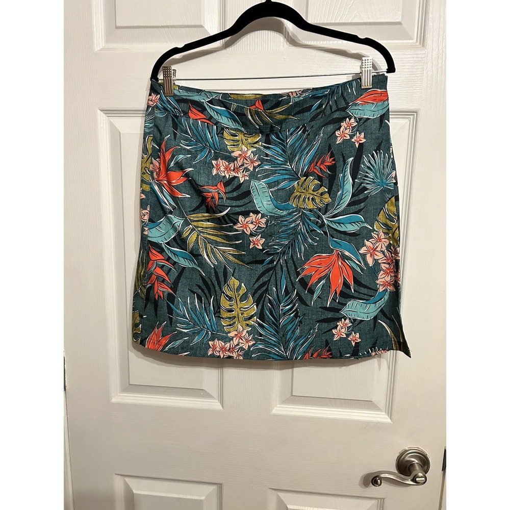 RipSkirt Women's L Wrap Skirt Hawaiian Floral Print Swimwear Vacation Tropical - Picture 2 of 9